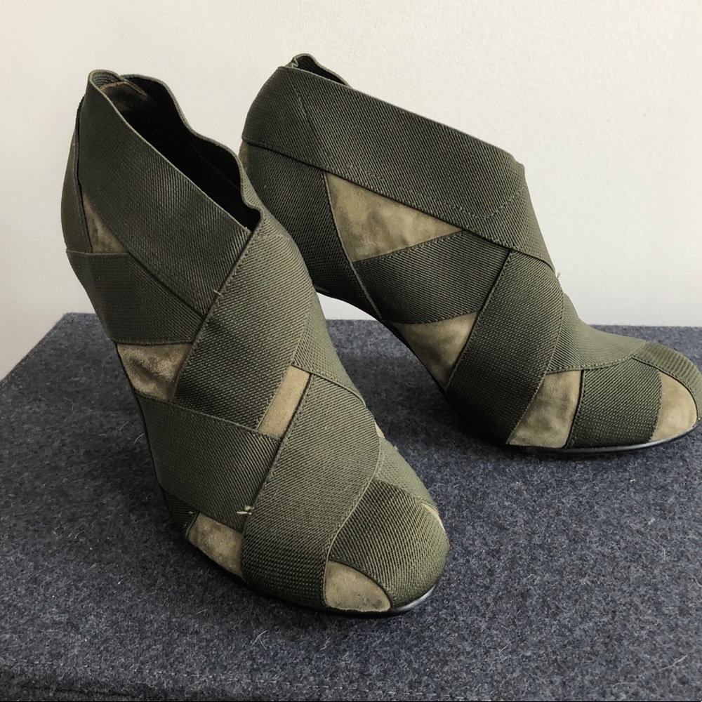 United Nude Suede bandage booties with high heels